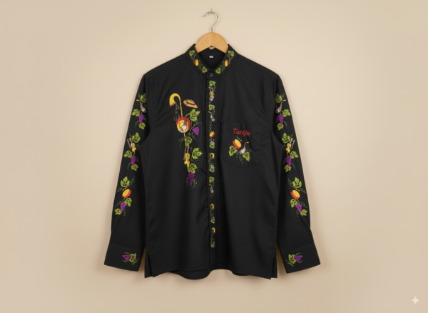NegroC Camisa en Popelina Negro