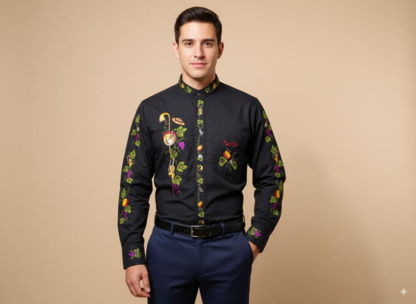 NegroF Camisa en Popelina Negro